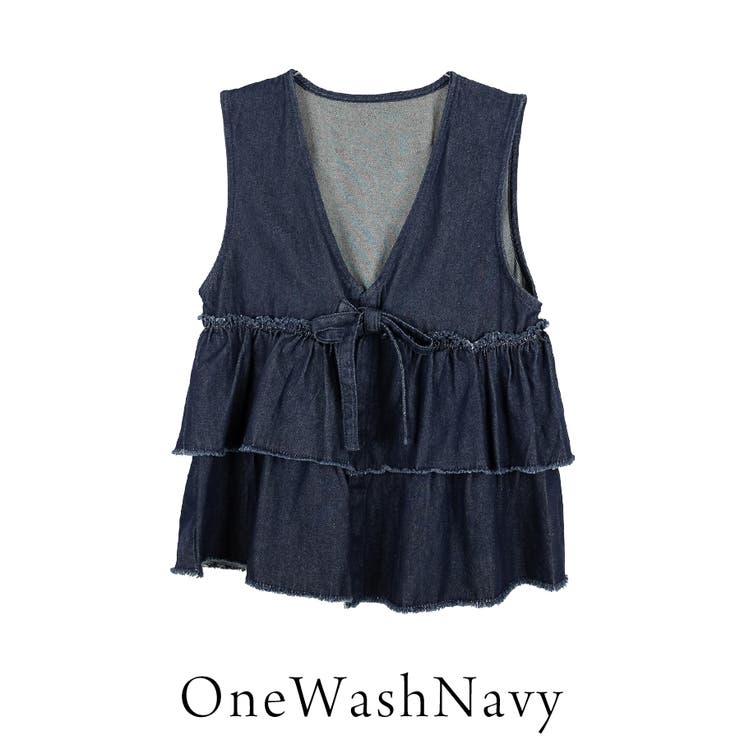 フリルティアードデニムベスト | A.NATALY | 詳細画像10 