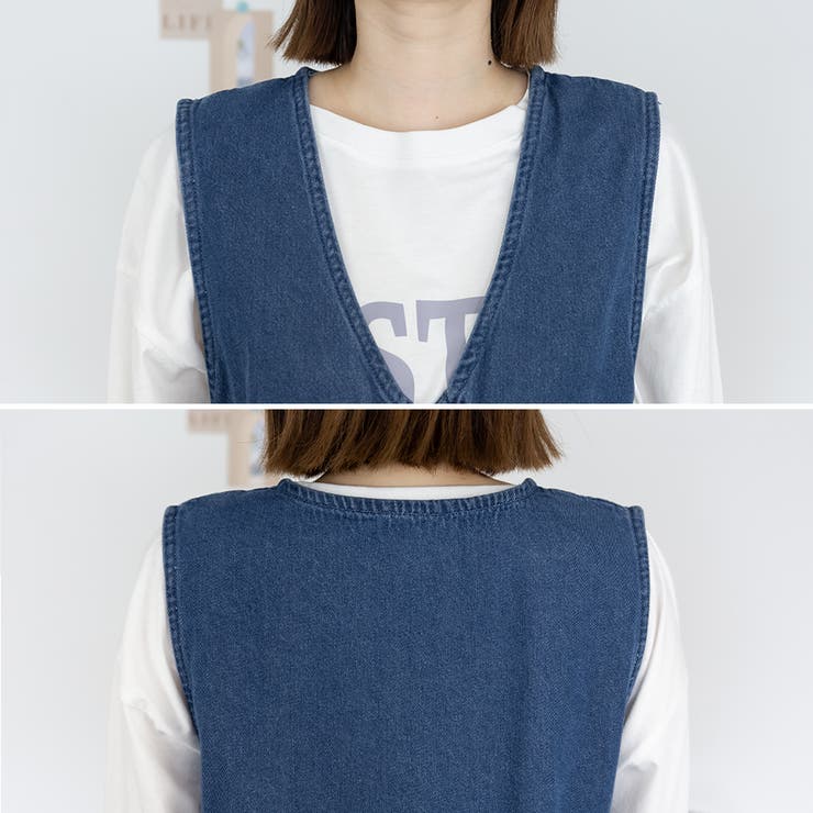 フリルティアードデニムベスト | A.NATALY | 詳細画像11 