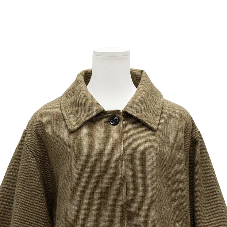 チェックツィードコクーンスリーブジャケット | A.NATALY | 詳細画像12 