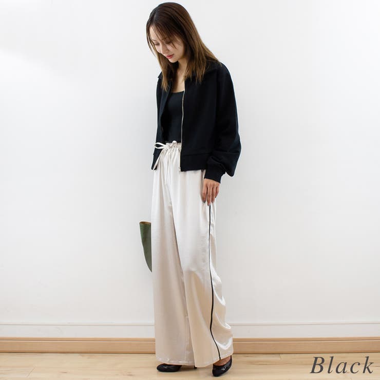 裏毛襟付きジップカーディガン | A.NATALY | 詳細画像8 