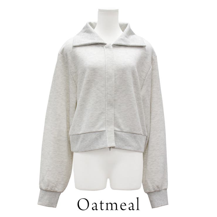 裏毛襟付きジップカーディガン | A.NATALY | 詳細画像9 