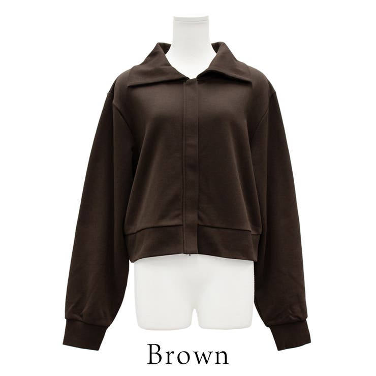 裏毛襟付きジップカーディガン | A.NATALY | 詳細画像11 