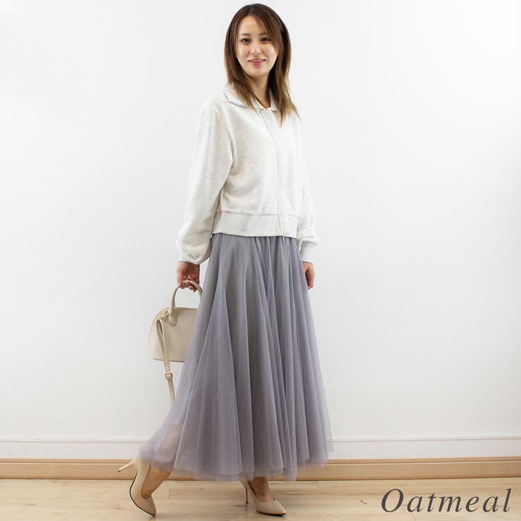 裏毛襟付きジップカーディガン | A.NATALY | 詳細画像2 