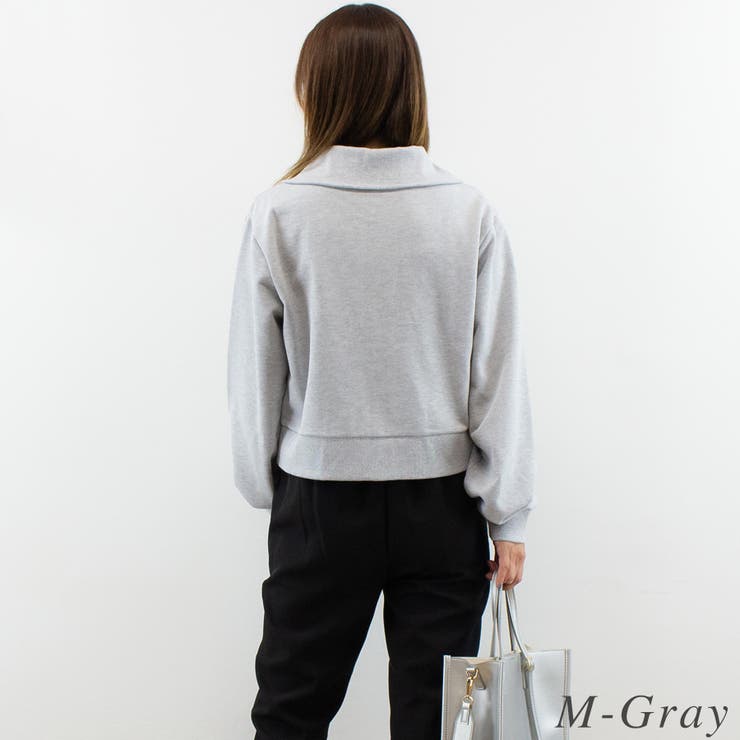 裏毛襟付きジップカーディガン | A.NATALY | 詳細画像3 