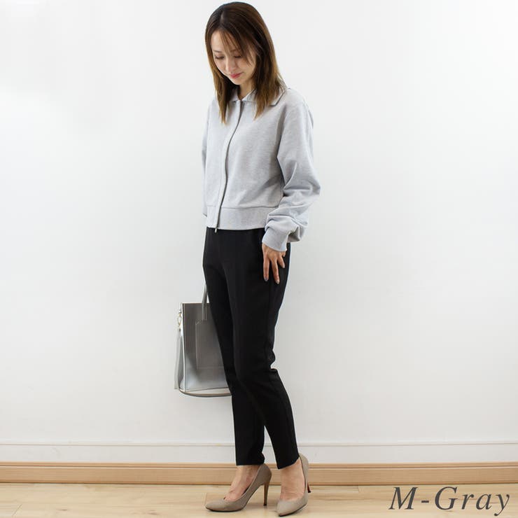 裏毛襟付きジップカーディガン | A.NATALY | 詳細画像4 