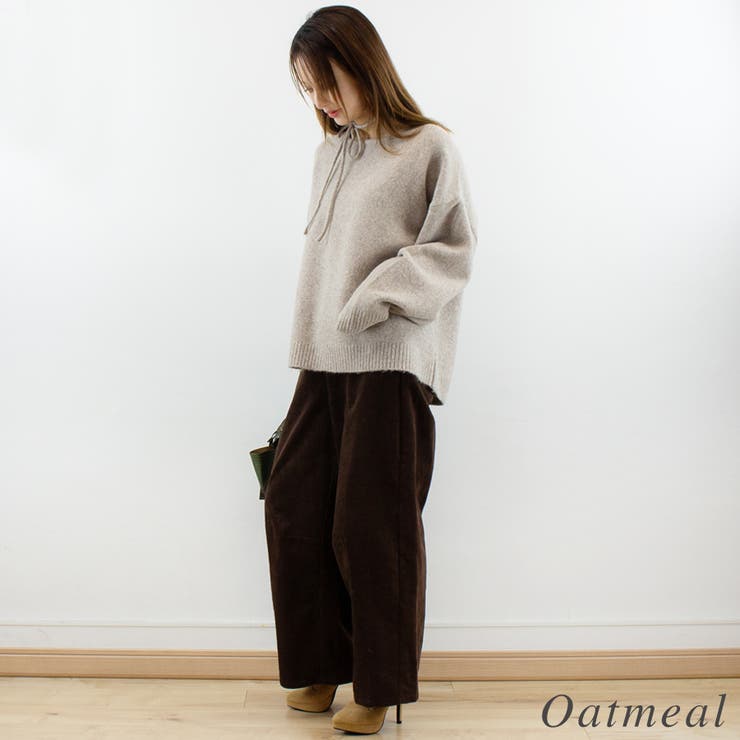 杢ストレッチチョーカー付きプルオーバー | A.NATALY | 詳細画像2 