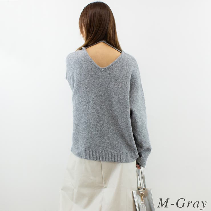 杢ストレッチチョーカー付きプルオーバー | A.NATALY | 詳細画像3 