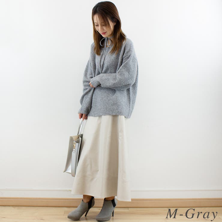 杢ストレッチチョーカー付きプルオーバー | A.NATALY | 詳細画像4 