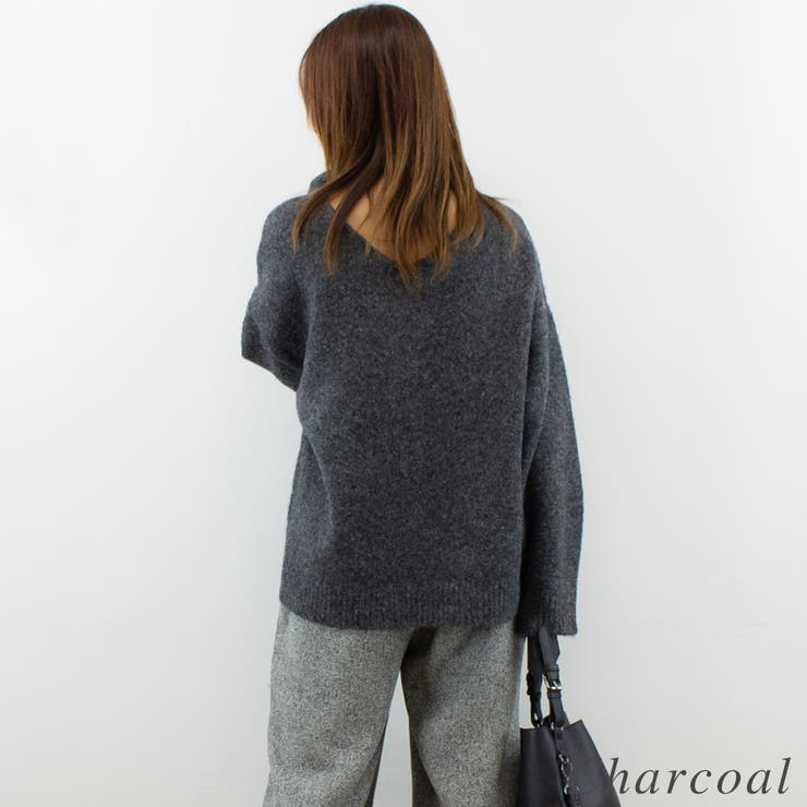 杢ストレッチチョーカー付きプルオーバー | A.NATALY | 詳細画像5 
