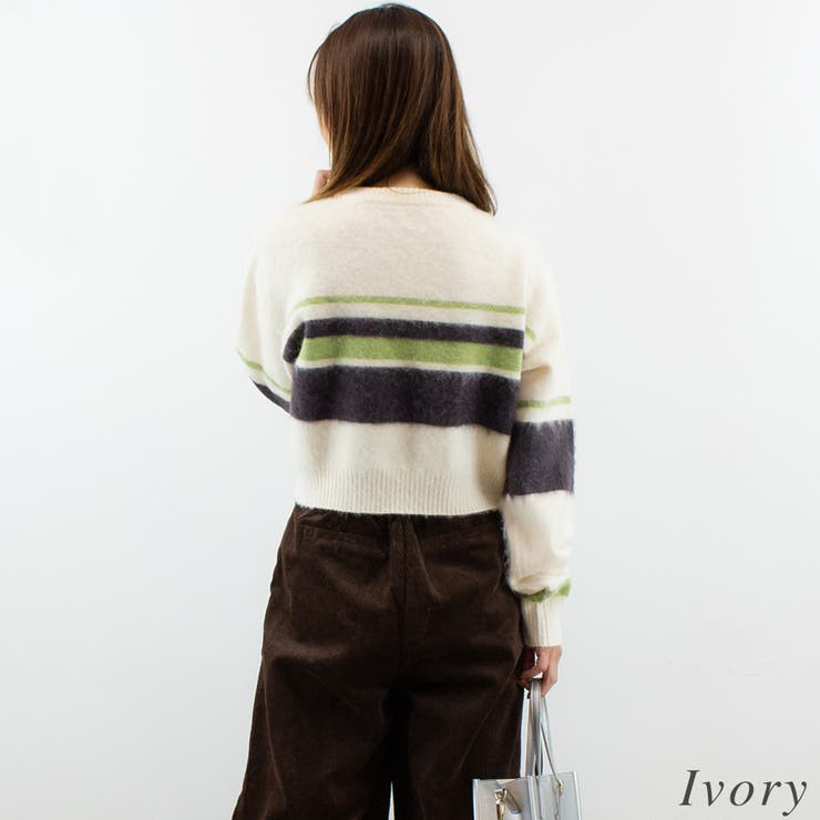 アルパカタッチボーダークロップドプルオーバー | A.NATALY | 詳細画像1 