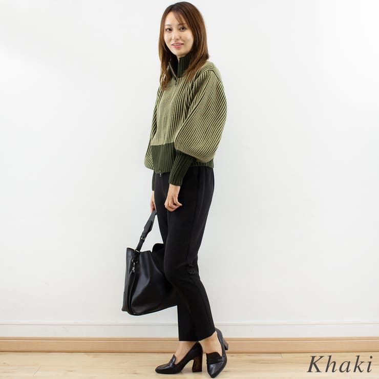 バイカラーニットジャケット | A.NATALY | 詳細画像2 