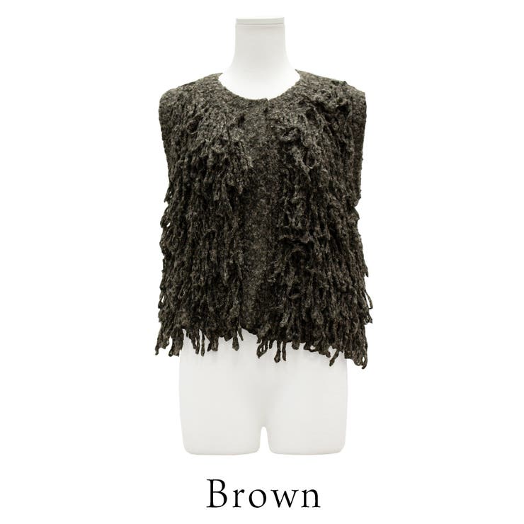 フリンジニットベスト | A.NATALY | 詳細画像11 