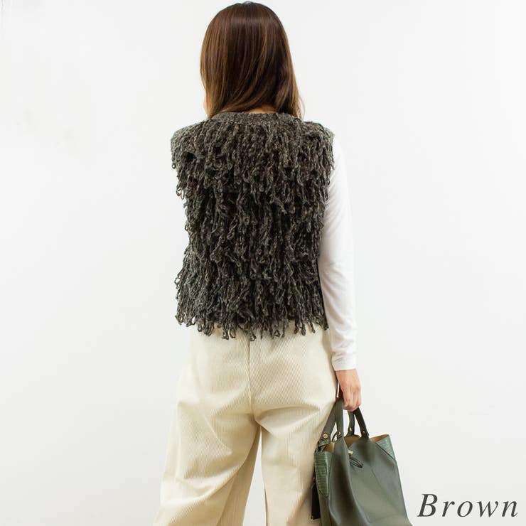 フリンジニットベスト | A.NATALY | 詳細画像2 