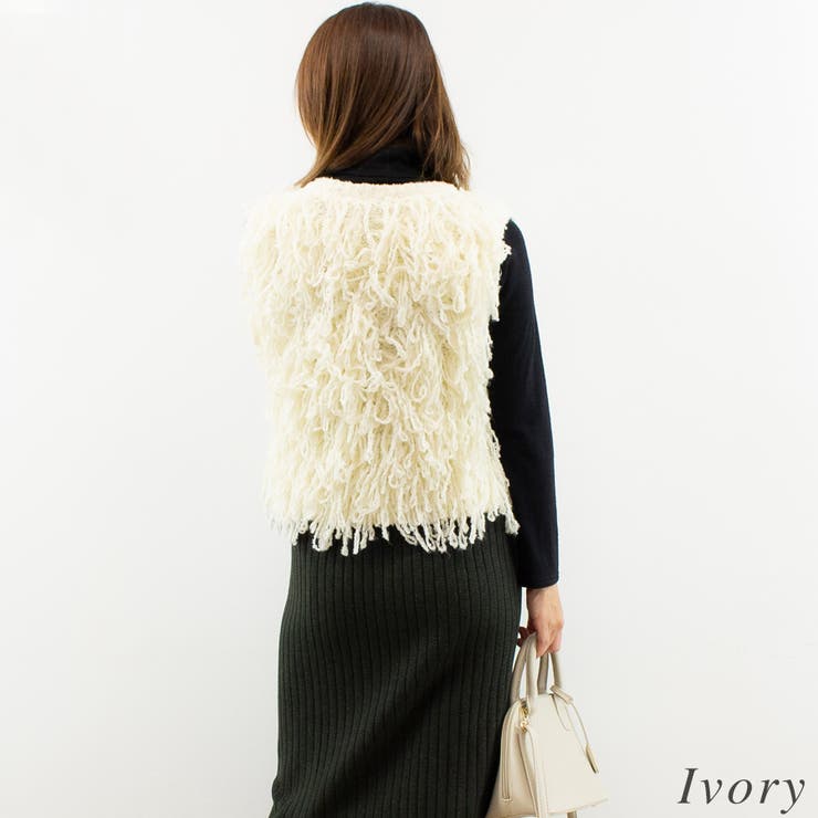フリンジニットベスト | A.NATALY | 詳細画像5 