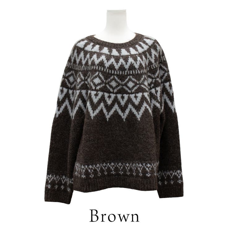 ノルディック柄Uネックプルオーバー | A.NATALY | 詳細画像8 