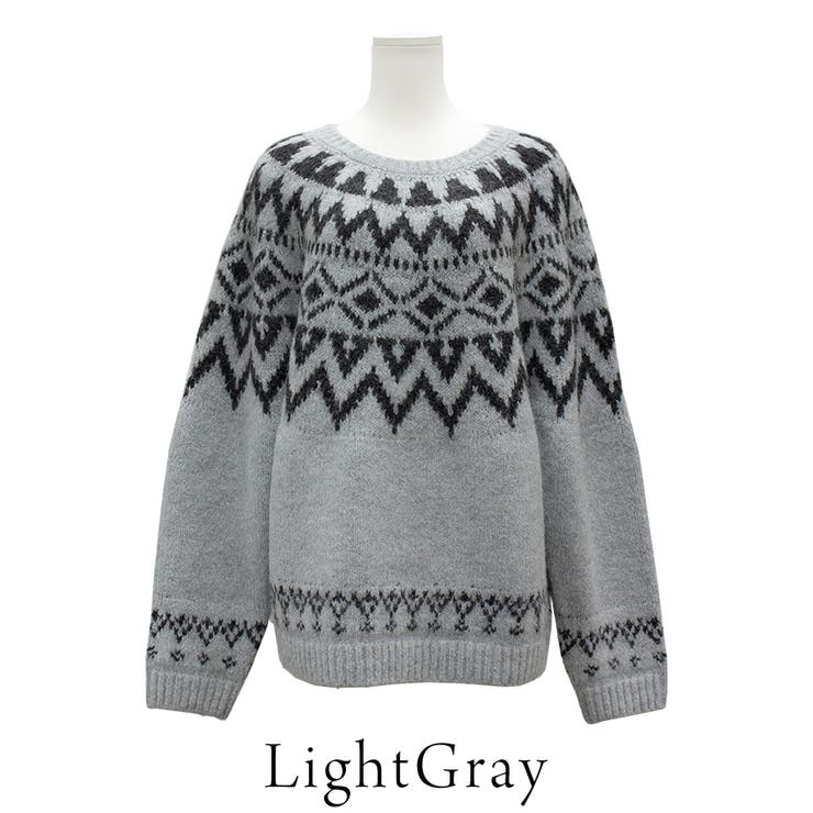 ノルディック柄Uネックプルオーバー | A.NATALY | 詳細画像9 