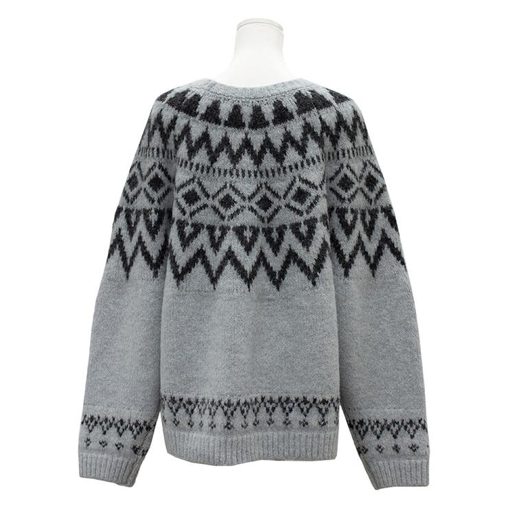 ノルディック柄Uネックプルオーバー | A.NATALY | 詳細画像11 