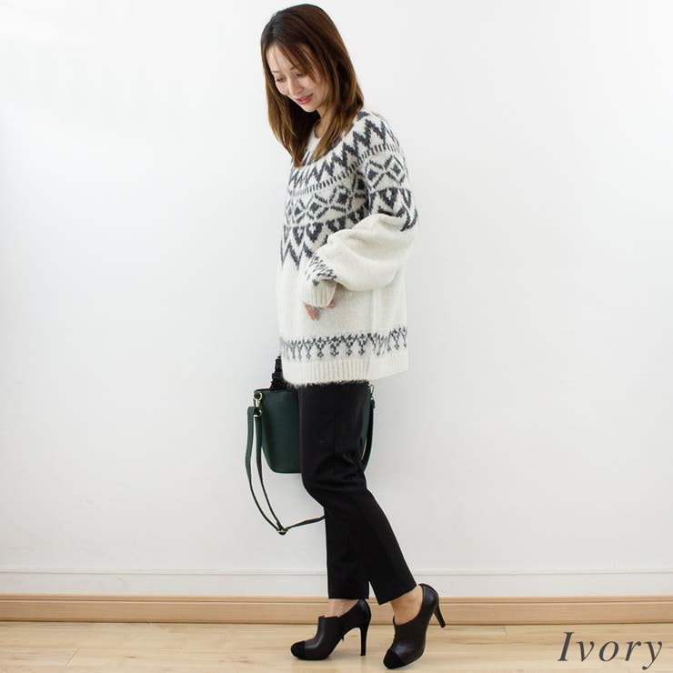 ノルディック柄Uネックプルオーバー | A.NATALY | 詳細画像2 