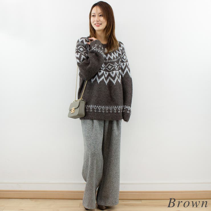 ノルディック柄Uネックプルオーバー | A.NATALY | 詳細画像4 