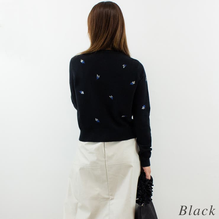 フラワー刺繍クロップドカーディガン | A.NATALY | 詳細画像7 