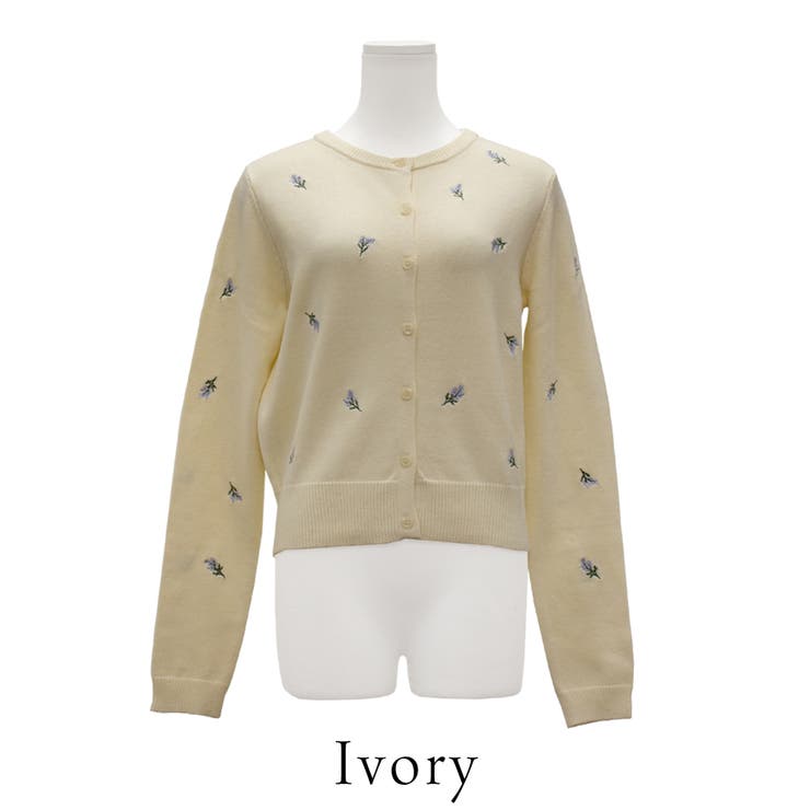 フラワー刺繍クロップドカーディガン | A.NATALY | 詳細画像9 