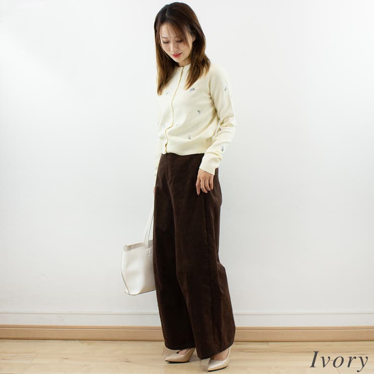 フラワー刺繍クロップドカーディガン | A.NATALY | 詳細画像2 