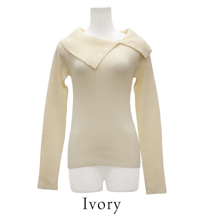 ボタン付きオフショルニット | A.NATALY | 詳細画像9 