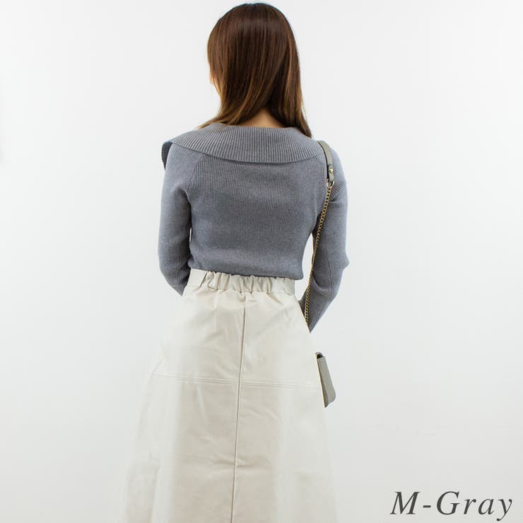 ボタン付きオフショルニット | A.NATALY | 詳細画像5 