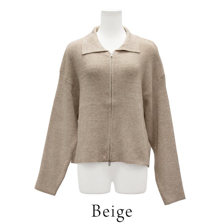 ミックスニットジップブルゾン | A.NATALY | 詳細画像7 