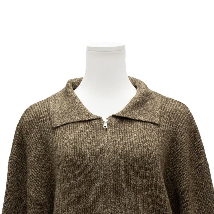 ミックスニットジップブルゾン | A.NATALY | 詳細画像12 