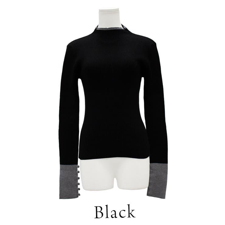 配色クールクールハイネックプルオーバー | A.NATALY | 詳細画像9 