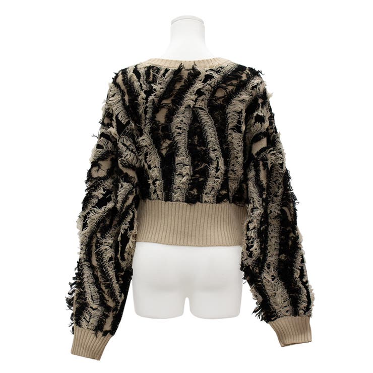 MIXフリンジニットショートカーディガン | A.NATALY | 詳細画像11 