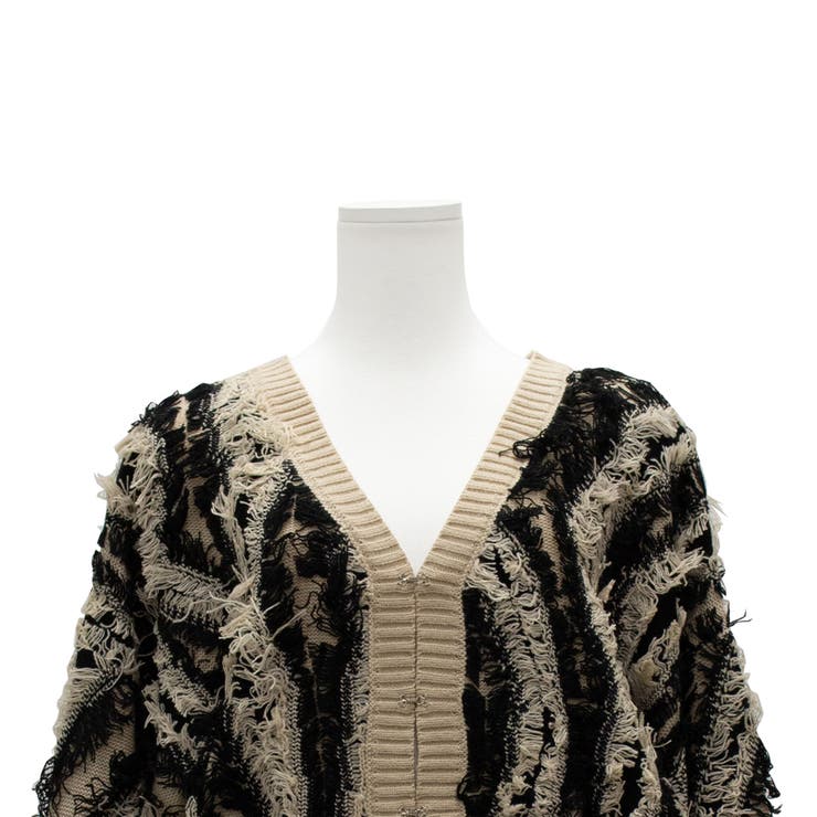 MIXフリンジニットショートカーディガン | A.NATALY | 詳細画像12 