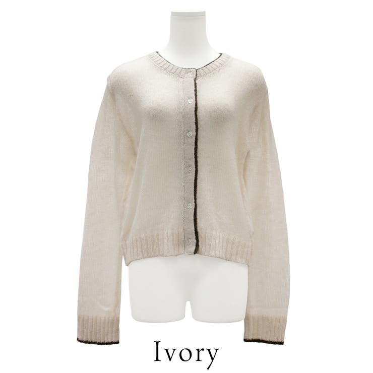 透かしモヘア配色カーディガン | A.NATALY | 詳細画像9 