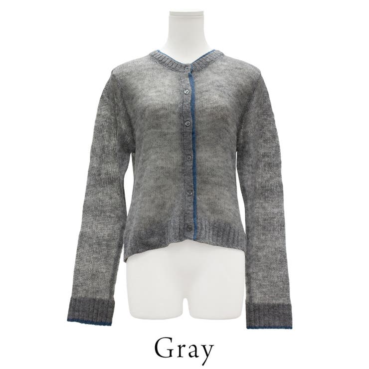 透かしモヘア配色カーディガン | A.NATALY | 詳細画像10 