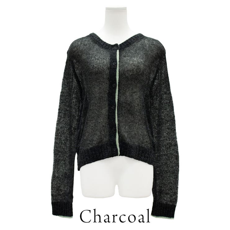 透かしモヘア配色カーディガン | A.NATALY | 詳細画像12 