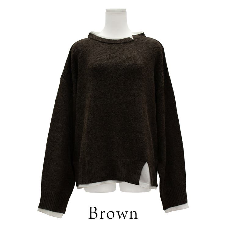 杢ストレッチレイヤード見えプルオーバー | A.NATALY | 詳細画像8 