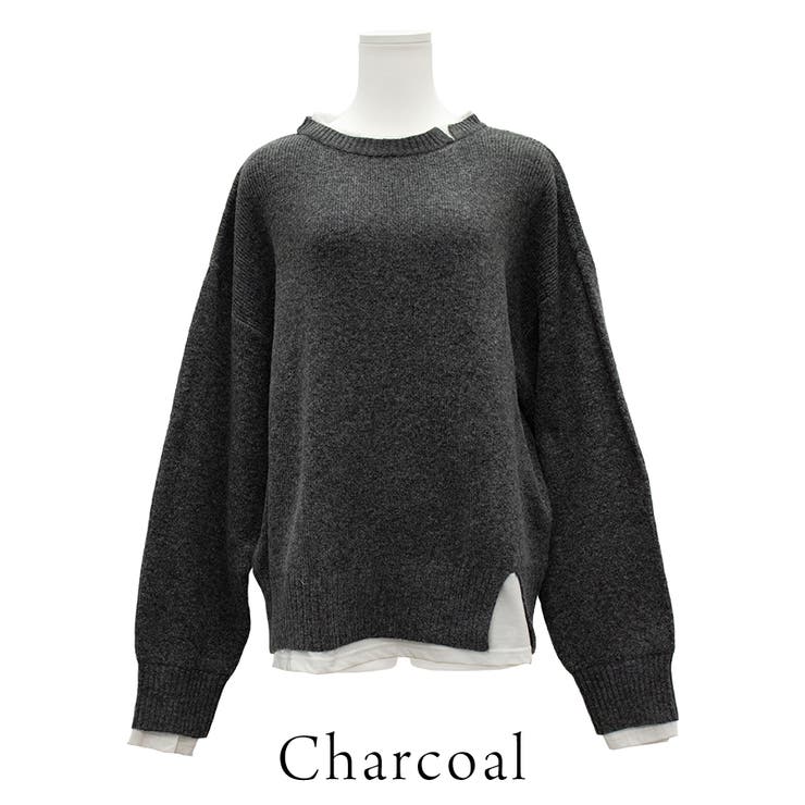 杢ストレッチレイヤード見えプルオーバー | A.NATALY | 詳細画像9 