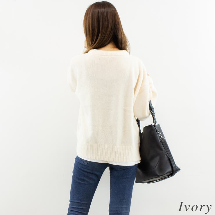 杢ストレッチレイヤード見えプルオーバー | A.NATALY | 詳細画像1 