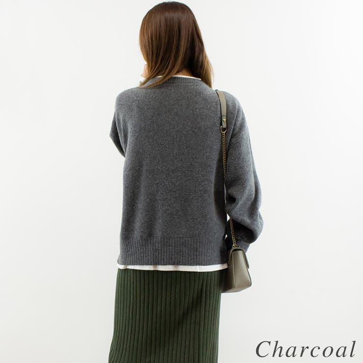 杢ストレッチレイヤード見えプルオーバー | A.NATALY | 詳細画像5 