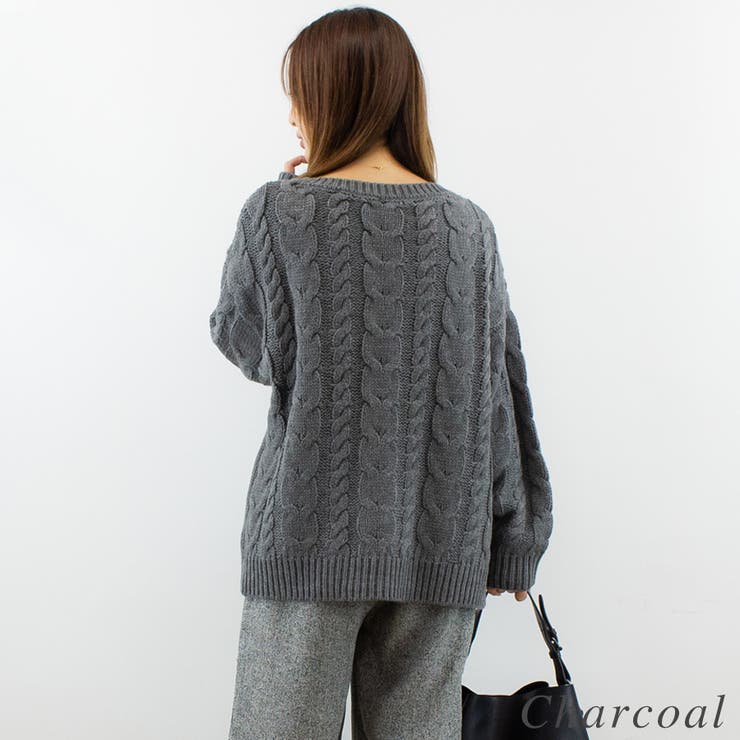 ケーブルVネックプルオーバー | A.NATALY | 詳細画像7 