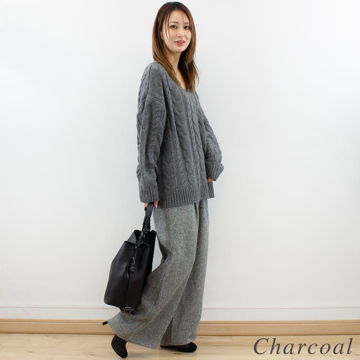 ケーブルVネックプルオーバー | A.NATALY | 詳細画像8 