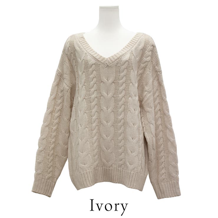 ケーブルVネックプルオーバー | A.NATALY | 詳細画像9 