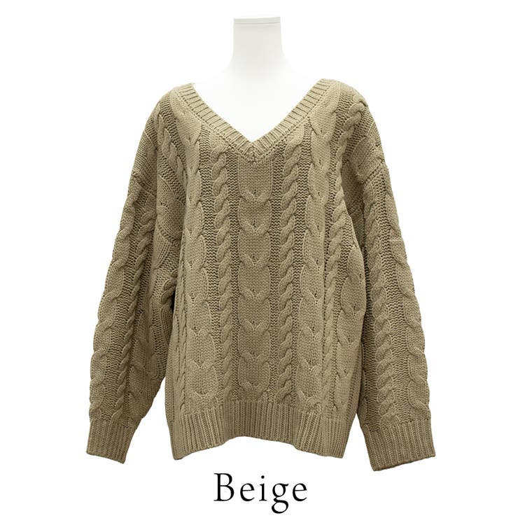 ケーブルVネックプルオーバー | A.NATALY | 詳細画像10 