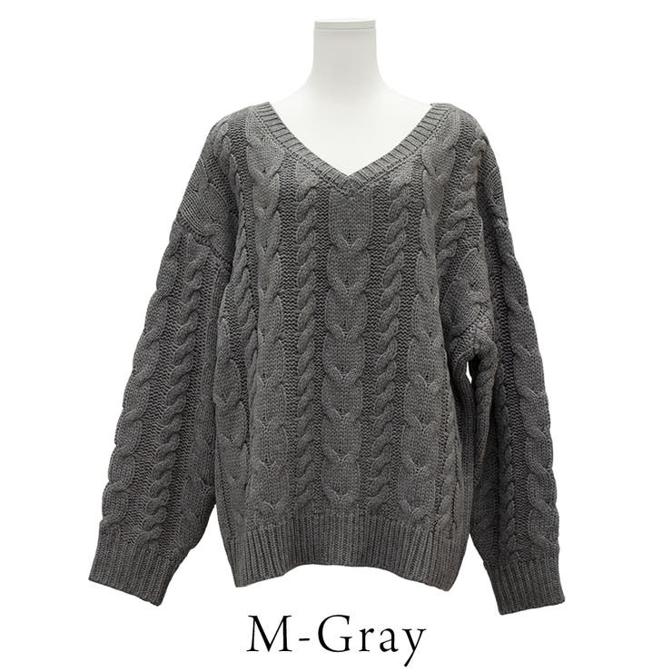 ケーブルVネックプルオーバー | A.NATALY | 詳細画像11 