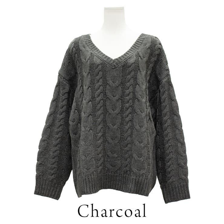 ケーブルVネックプルオーバー | A.NATALY | 詳細画像12 