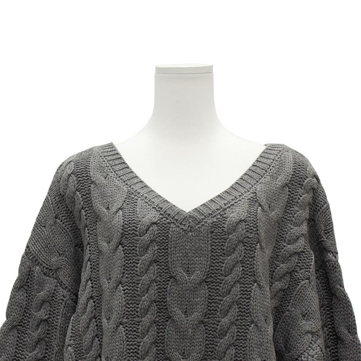 ケーブルVネックプルオーバー | A.NATALY | 詳細画像15 