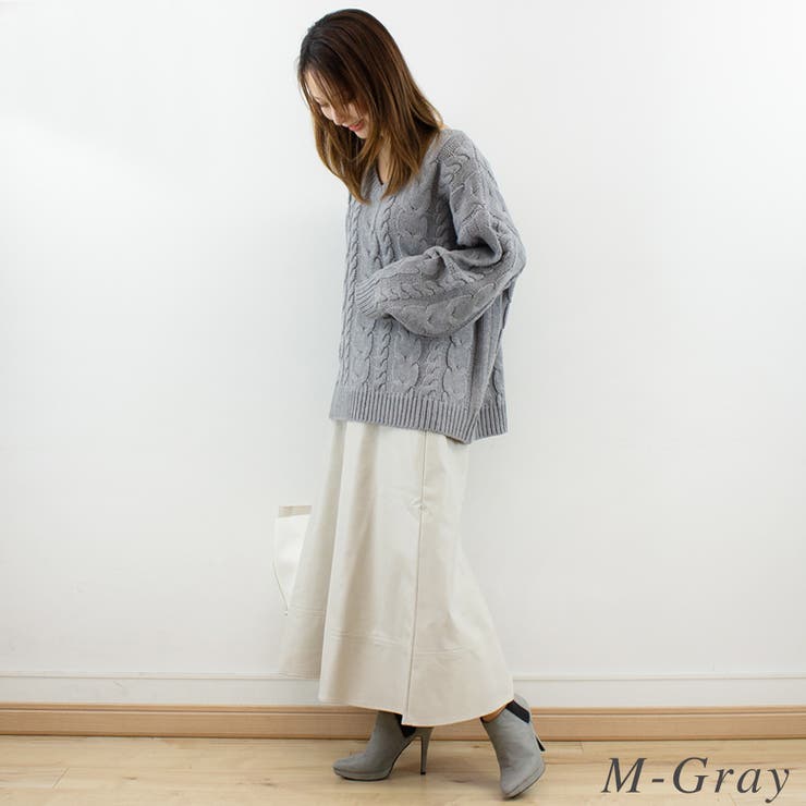 ケーブルVネックプルオーバー | A.NATALY | 詳細画像6 