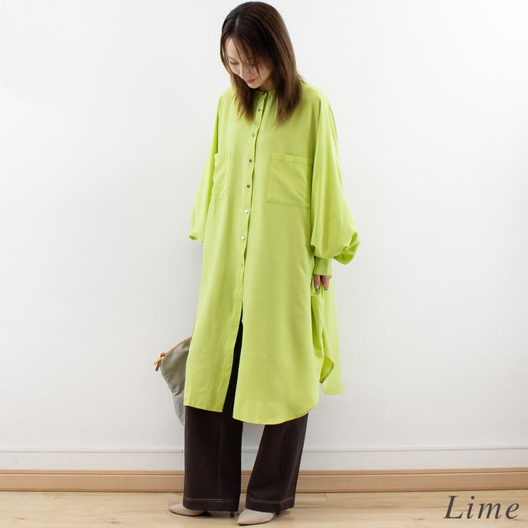 バックギャザールーズシャツワンピース | A.NATALY | 詳細画像1