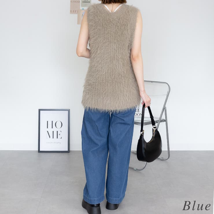 デニムオールゴムワイドパンツ | A.NATALY | 詳細画像4 